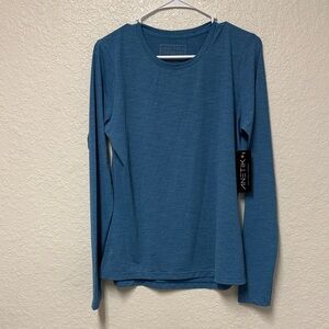 NWT ANETIK Blue Breeze Tech Long Sleeve Top Size Medium